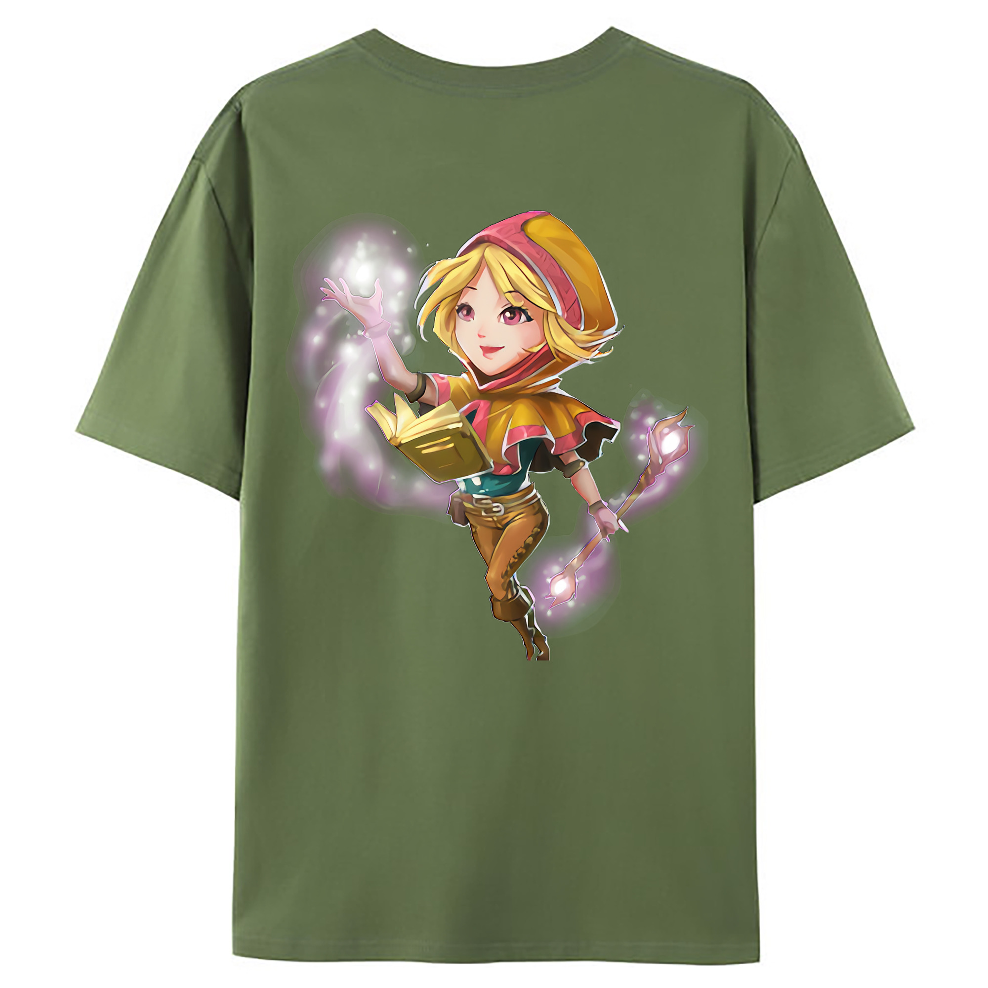 （画像用） リーグ・オブ・レジェンド League of Legends LOL 綿100％ メンズ半袖Tシャツ（バックプリント） 通気性